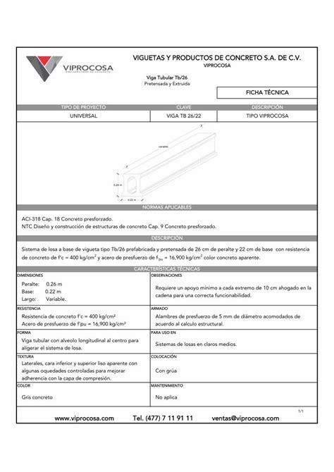 Pdf Viprocosa Variable Viga Tubular Tb Sistema De Losa A Base De