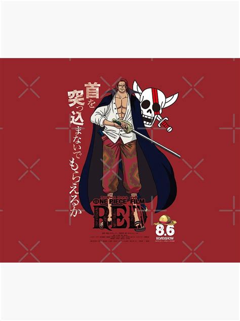 "One Piece Film Red Poster, Shanks " Throw Blanket by Sonic-ip | Redbubble