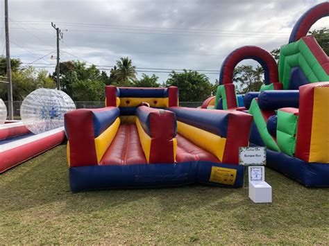 Bungee Run 3 Party Rental Miami Fl Rock Wall Bounce House