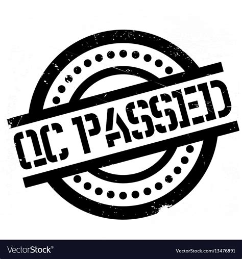 Qc Passed Rubber Stamp Royalty Free Vector Image