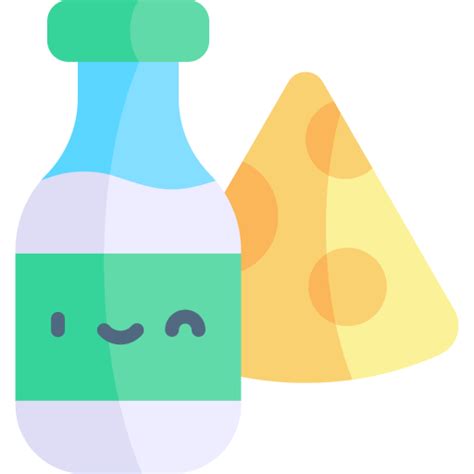 Milk Products Kawaii Flat Icon