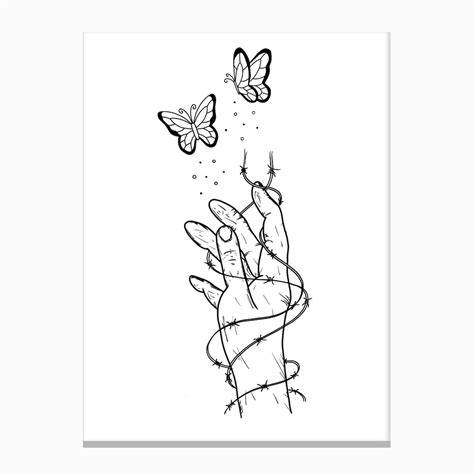 Forever Reaching Fineline Canvas Print By Jduke Illustrations Fy