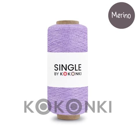 Nić Włóczka SINGLE Merino by KOKONKI lawenda 800 m Kokonki