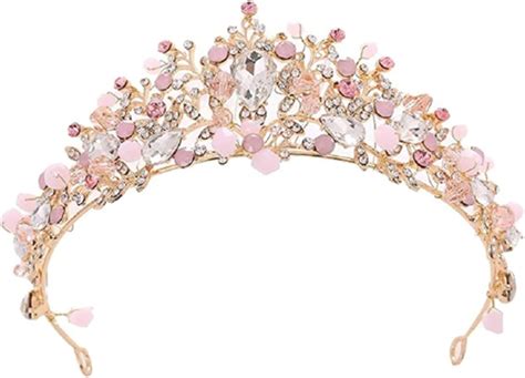 Alytimes Princess Tiaras For Girls Crystal Tiara Pearl Princess Crown