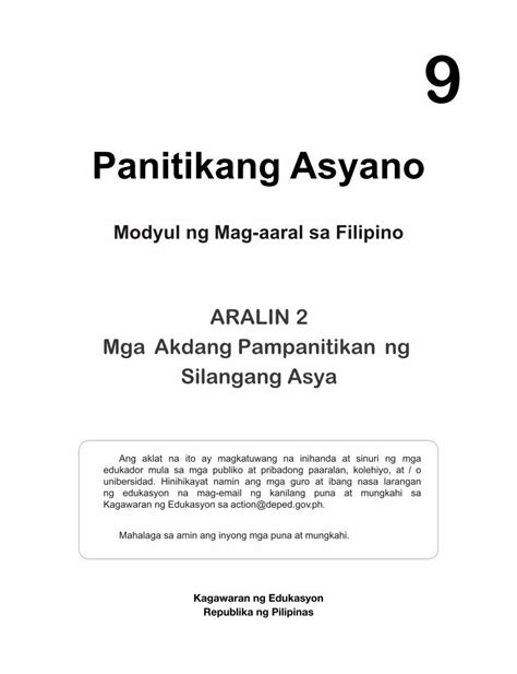 PDF ARALIN 2 Mga Akdang Pampanitikan Ng Silangang Asya PDFSLIDE TIPS