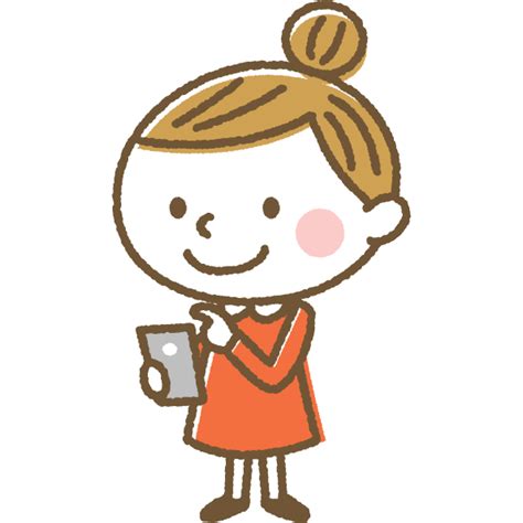 歩きスマホをする女性のイラスト 無料フリーイラスト素材集【frame Illust】