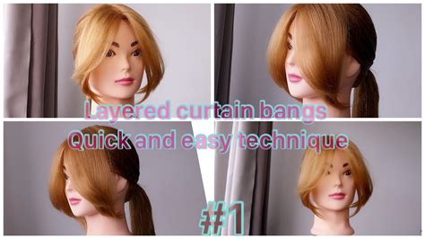 1 Long Layered Curtain Bangs Styles In Two Minutes Frange Rideau