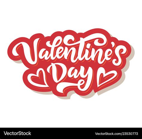 Happy Valentines Day Typography Poster Royalty Free Vector