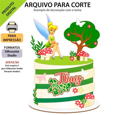 Topo De Bolo Sininho Para Imprimir Tinkerbell Cake Topper Tinkerbell