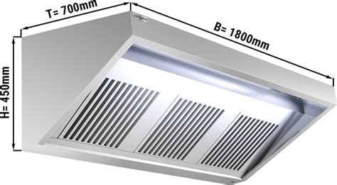 Wandafzuigkap 1 8 M Filter En Verlichting GGM Gastro Bol