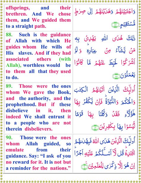 Read Surah Al Anam With English Translation Page Of Quran O Sunnat