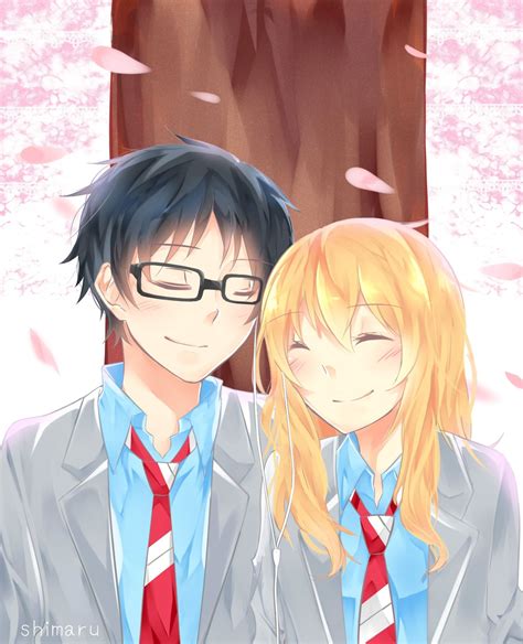 Shigatsu Wa Kimi No Uso Cute Couple Art Anime Love Couple Cute Anime