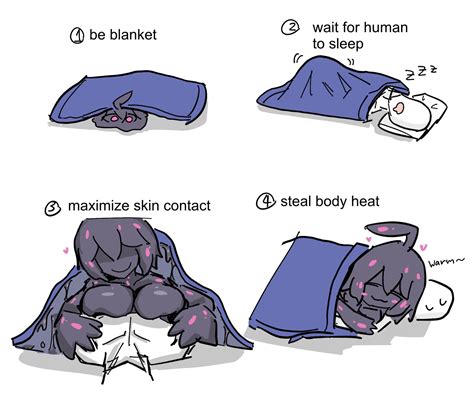 Dangerous Blanket Slime Mimic Monster Girls Know Your Meme