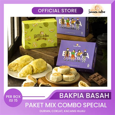 Jual Bakpia Juwara Satoe Box Paket Mix Combo Bakpia Basah Durian