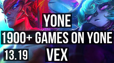 Yone Vs Vex Mid 1900 Games 1 3m Mastery Legendary Kr Master