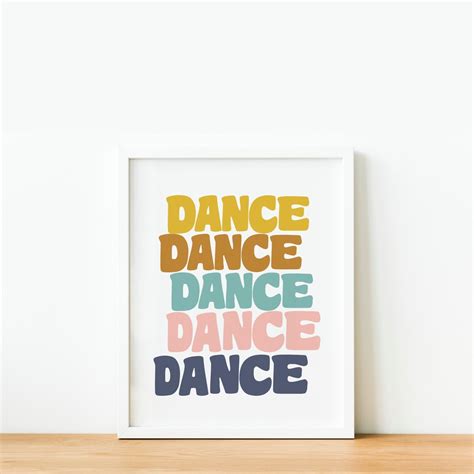 Dance Art Print Dance Quotes Wall Art Printable Instant - Etsy