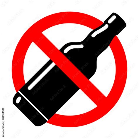 Icono Prohibido Alcohol Stock Illustration Adobe Stock