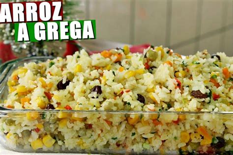 Arroz Grega Bem Colorido E Saboroso Perfeito Para Servir No Almo O Em