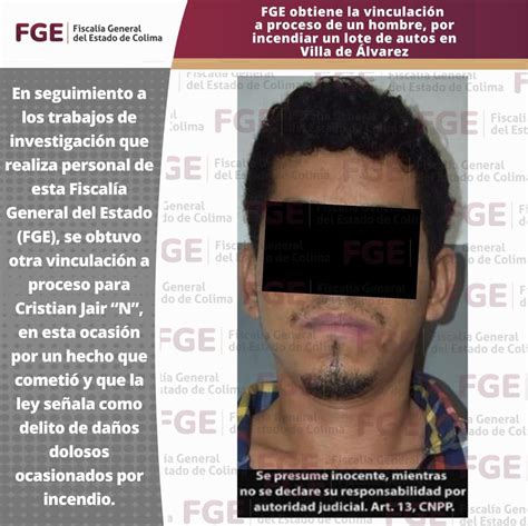 Fge Obtiene La Vinculación A Proceso De Un Hombre Colima Digital