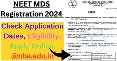 Neet Mds 2024 Application Form Date Deedee Mildred