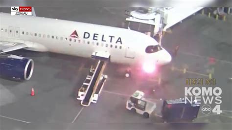 Stunning Video Shows Delta Plane Bursting Into Flames After Landing