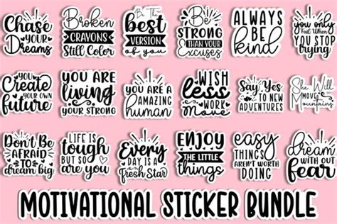 Inspirational Sticker Design Bundle Graphic By Designbundle