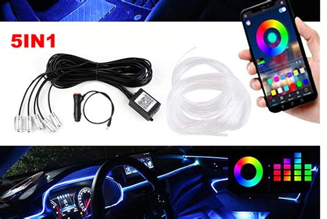 Avdolw Multi Color LED Car Interior Light With Bluetooth APP Control