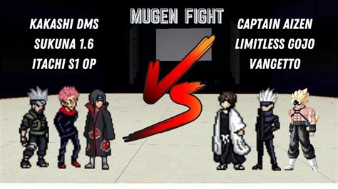 Captain Aizen Limitless Gojo Vangetto Vs Kakashi Dms Sukuna