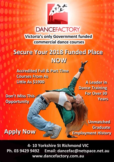 Dance Factory Melbournefull And Part Time Funded Courses Enrol Now Dance Factory Melbourne