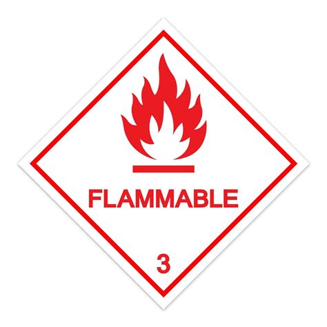 Flammable 3 Sign