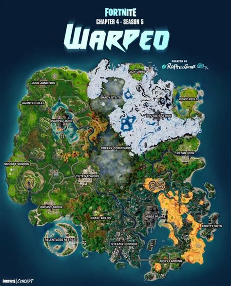 Fortnite Warped Map Concept Merging Time In Chapter 4 Earlygame