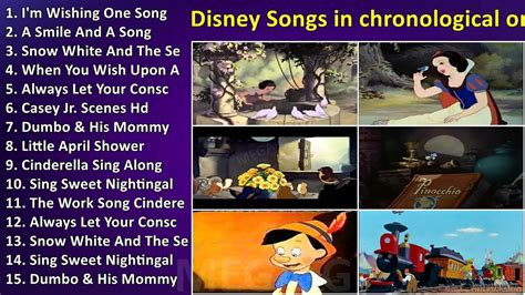 Disney Songs In Chronological Order Popular Disney Songs Playlist