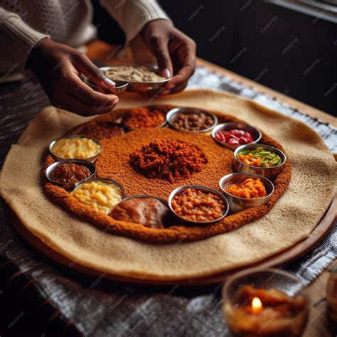 Premium AI Image | Traditional ethiopian cuisine