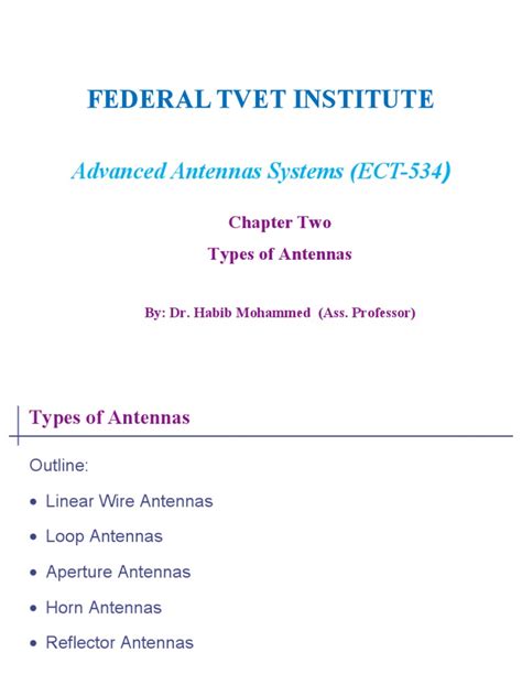 03-Types of Antennas | PDF | Antenna (Radio) | Radio