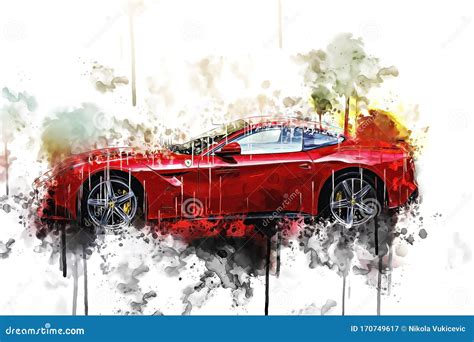 Abstract Art of a Modern Car Editorial Photography - Illustration of graffiti, wheel: 170749617