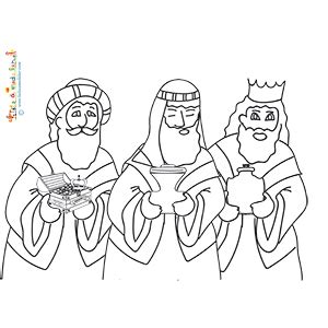 Les 3 rois mages à colorier Coloriage Epiphanie