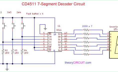 Cd4511 Bcd To 7 Segment Decoder Breadboard Setup Theme Loader