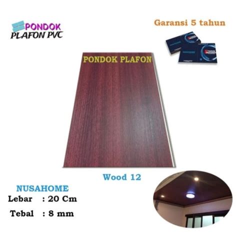 Plafon Pvc Nusahome Serat Kayu Wood Lazada Indonesia