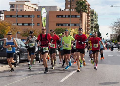 Castellonspain February 26th2023 Athletes Running A Marathon