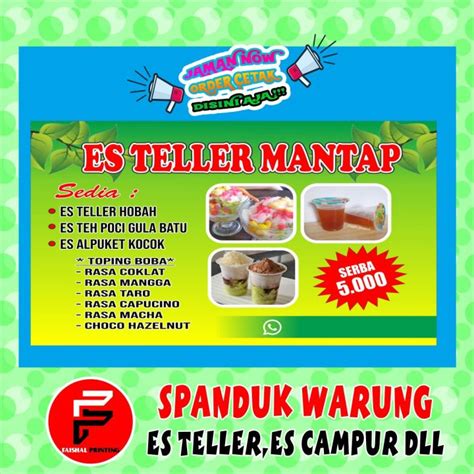 Spanduk Es Teler Banner Es Teller Spanduk Minuman Spanduk Custom