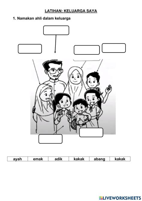 keluarga  activity    worksheets