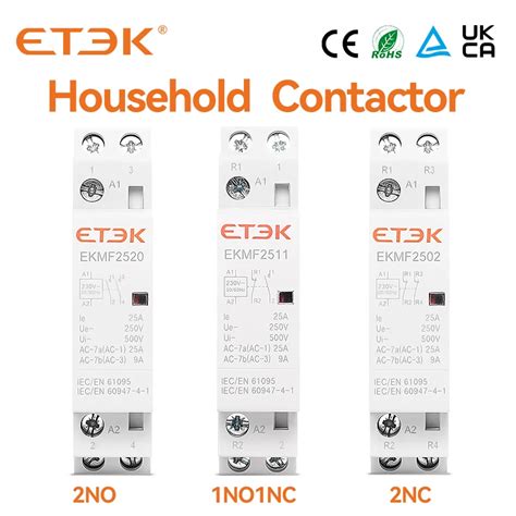 Etek Modular Ac Contactor Din Rail Household V Single Phase P No