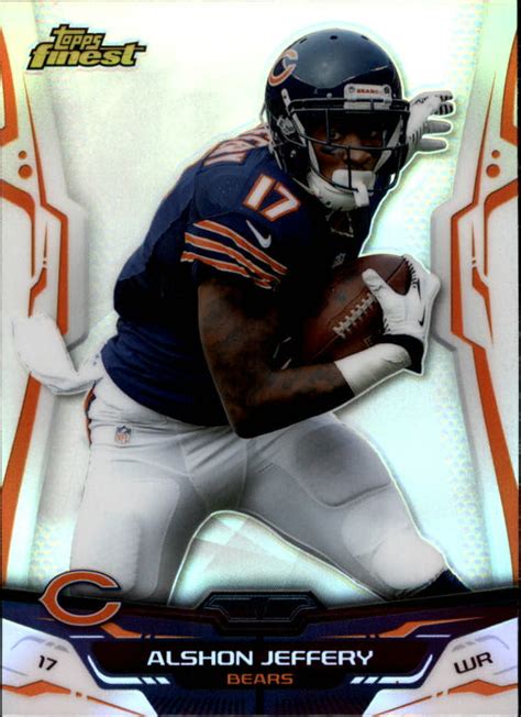 2014 Finest Refractors Chicago Bears Football Card 94 Alshon Jeffery