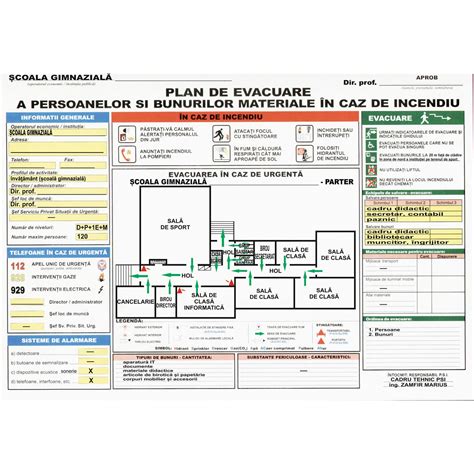 Plan De Evacuare Model Gratuit