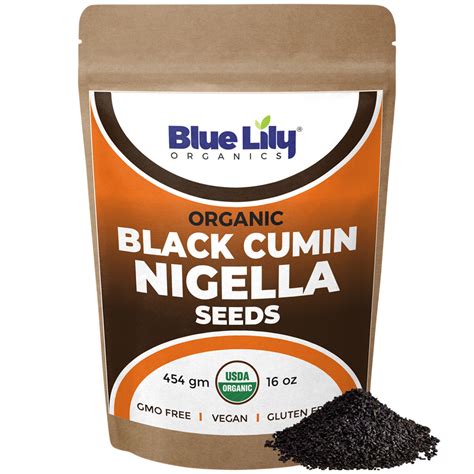 Black Cumin Seeds 16 Oz Nigella Sativa USDA Certified Organic