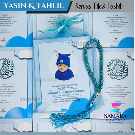 Jual Buku Yasin Dan Tahlil Softcover Custom Foto Lengkap Mengenang