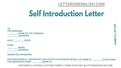 Self Introduction Letter Sample Letter Of Introduction YouTube