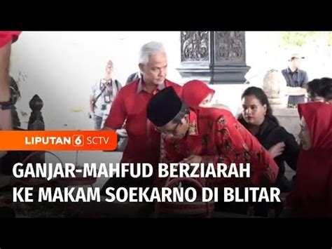 Pasangan Ganjar Mahfud Berziarah Ke Makam Presiden Pertama Ri