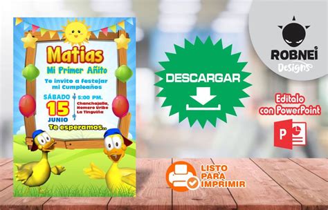 Invitación del Patito Juan para Editar Robnei