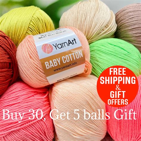 Yarnart Baby Crochet Cotton Yarn Summer Yarn Amigurumi Yarns Crochet